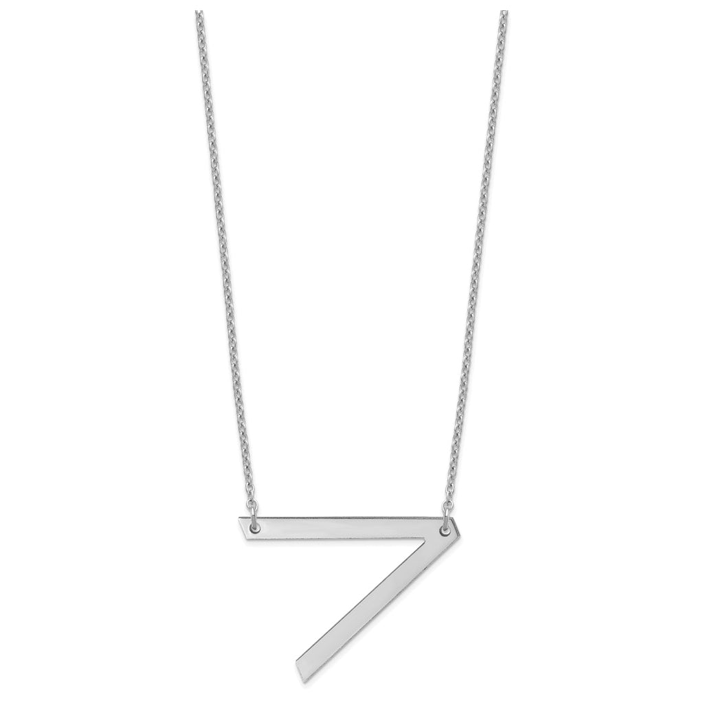 10K Yellow Or White Gold Polished Large Letter Necklace – Elegant Jewelry Gift for Birthday, Anniversary, Engagement, Wedding
