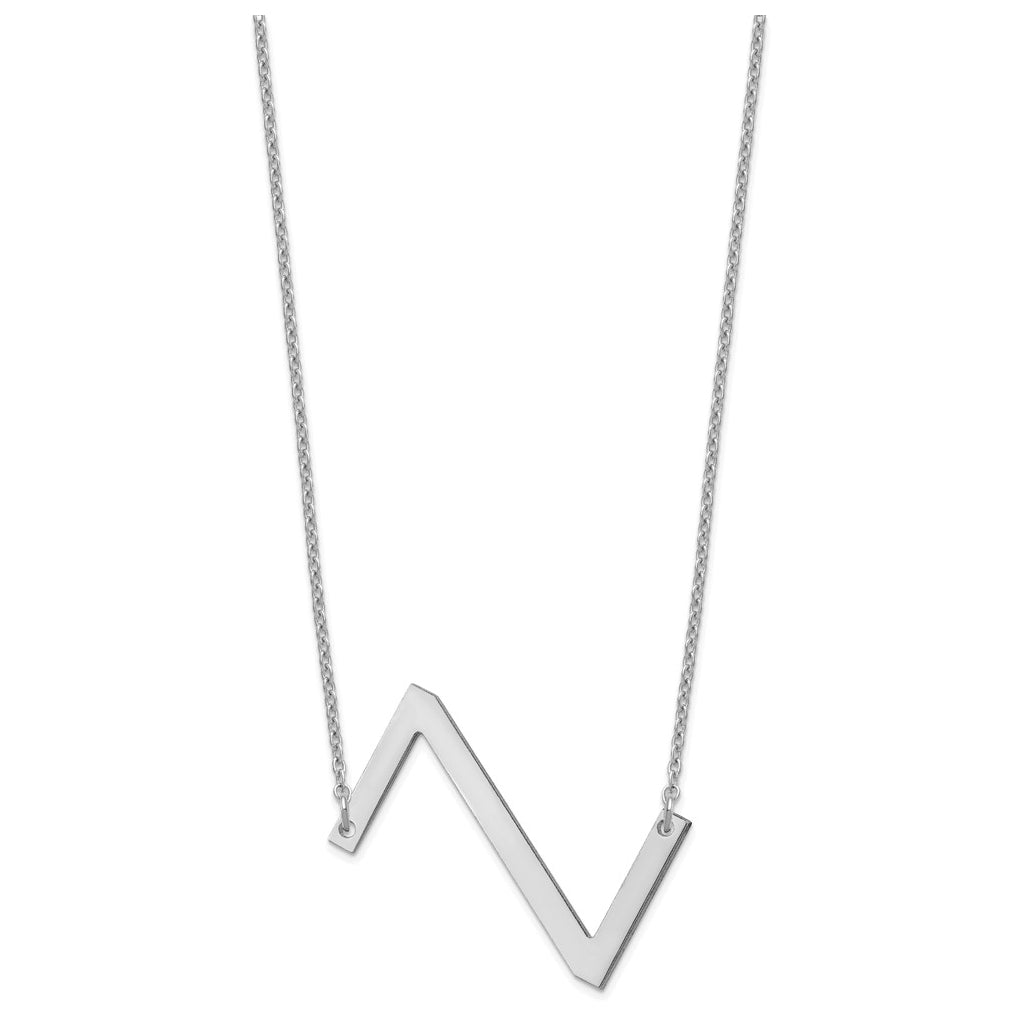 10K Yellow Or White Gold Polished Large Letter Necklace – Elegant Jewelry Gift for Birthday, Anniversary, Engagement, Wedding