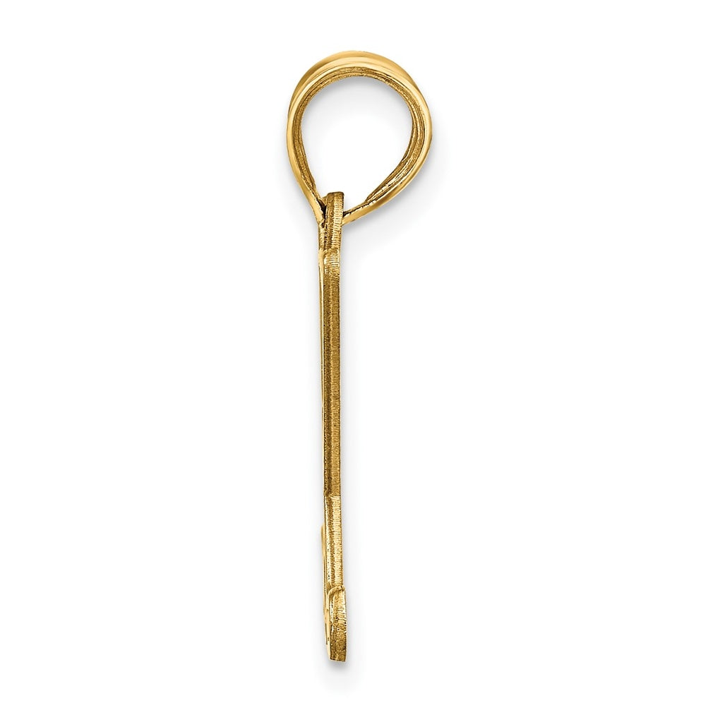 10k Yellow Gold Personalized Hockey Pendant