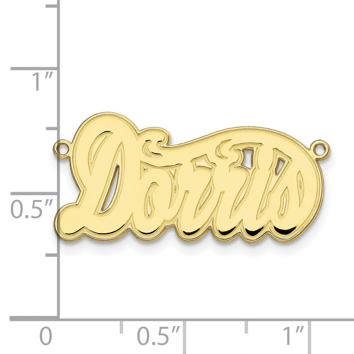 10K Yellow Gold Etched name Plate
