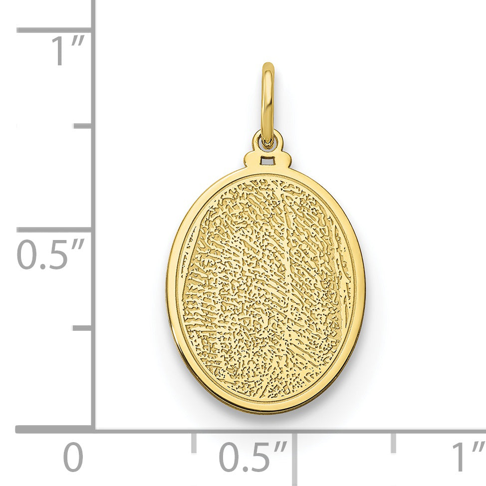 10K Yellow Gold Small Fingerprint Charm