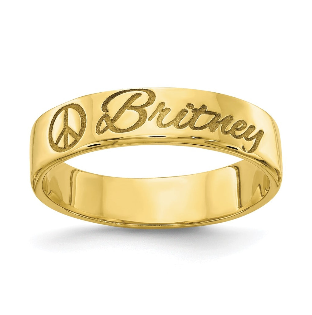 10k Yellow Or White Gold Customized Ring – Elegant Jewelry Gift for Birthday, Anniversary, Engagement, Wedding