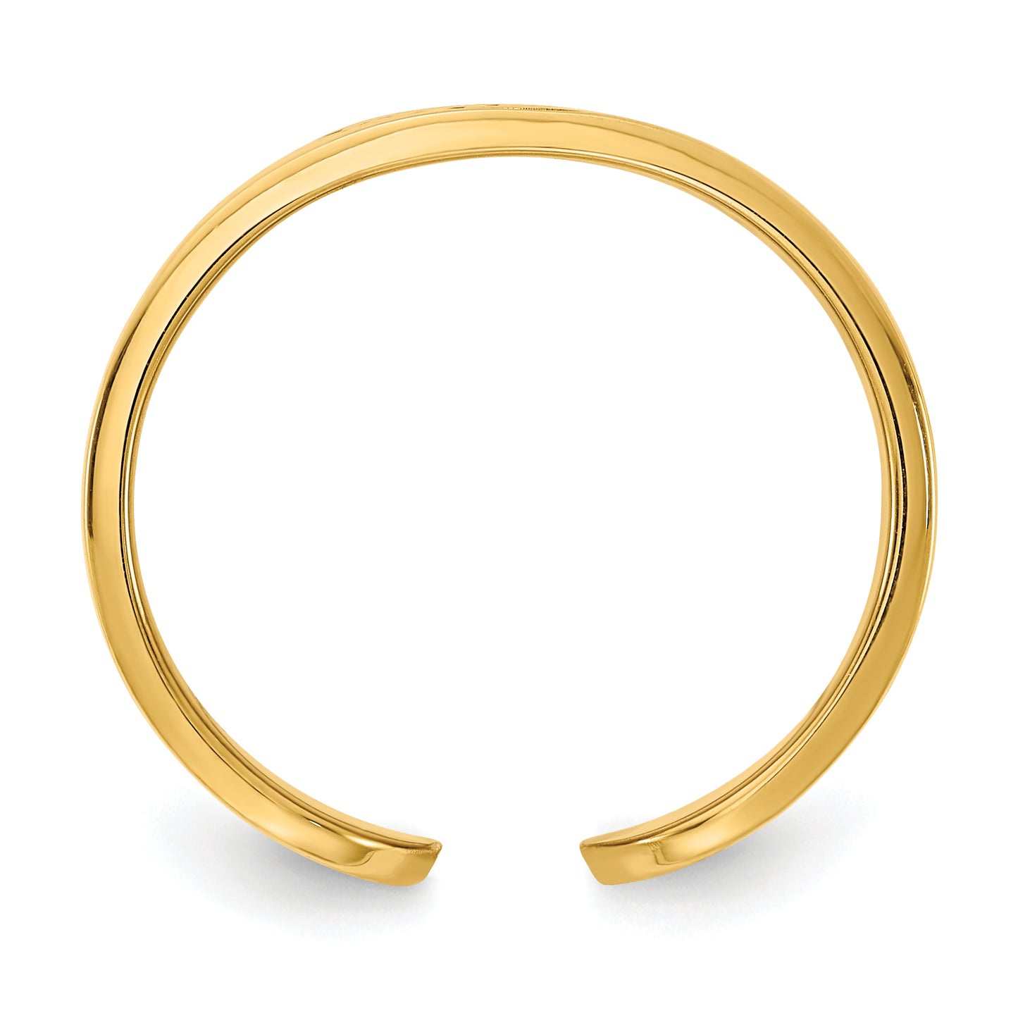 10K Yellow Gold Polished Cigar Style Monogram Ring