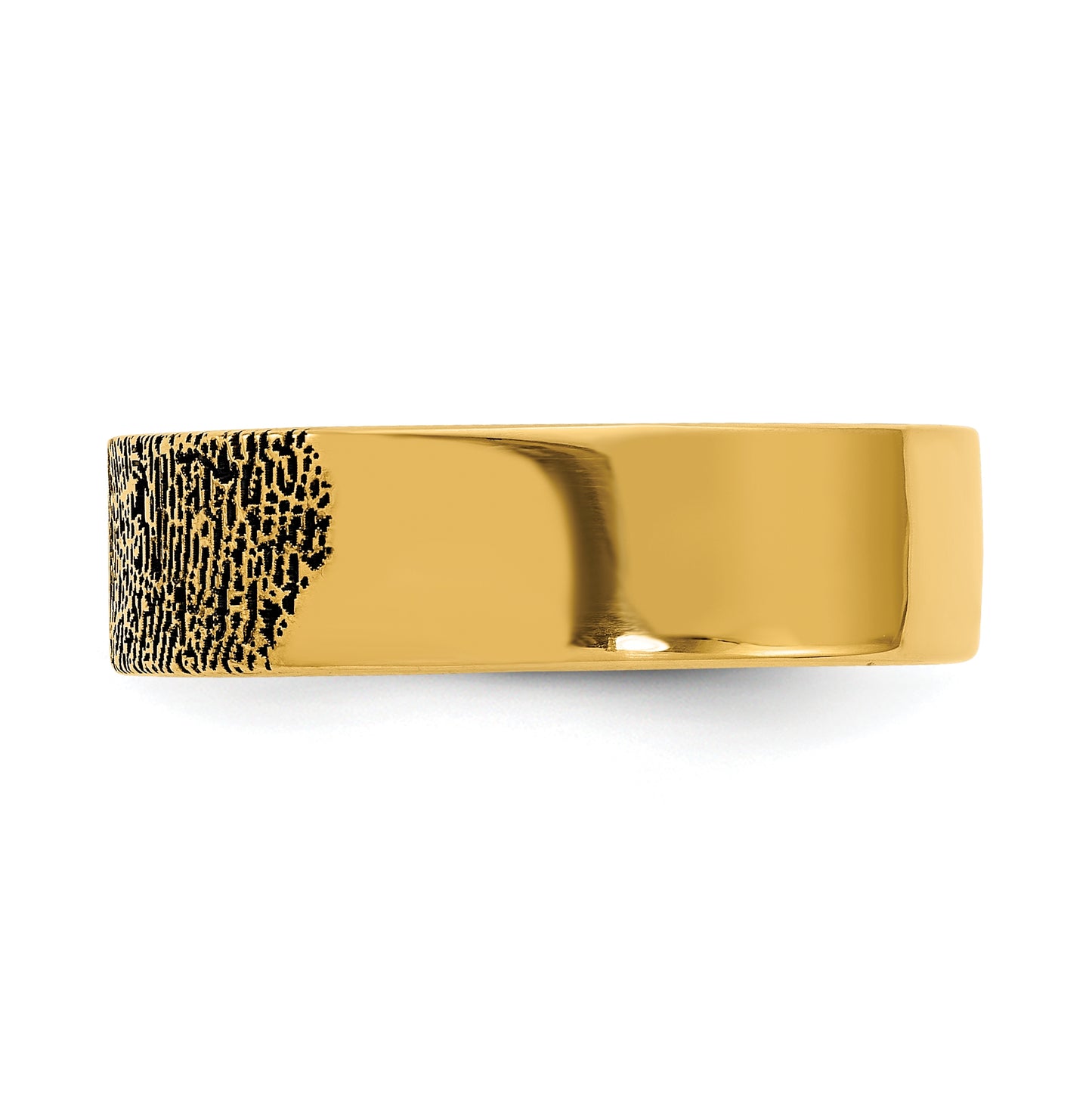 10K Yellow Gold Fingerprint Ring