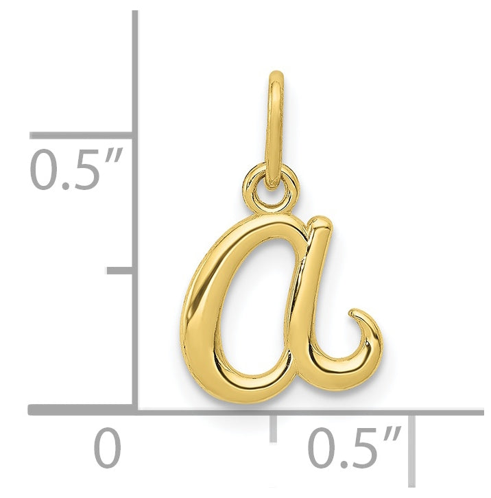 10k Yellow Gold Letter a Initial Charm