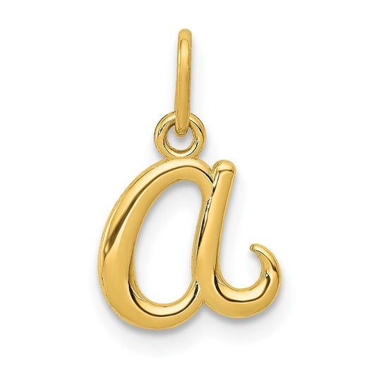 10k Yellow Gold Letter a Initial Charm