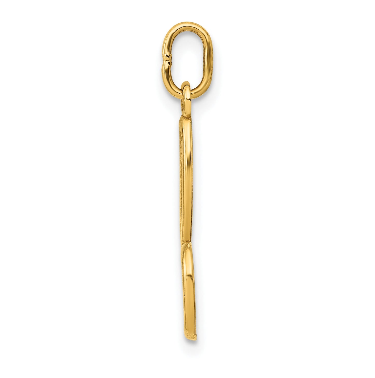 10k Yellow Gold Letter b Initial Charm