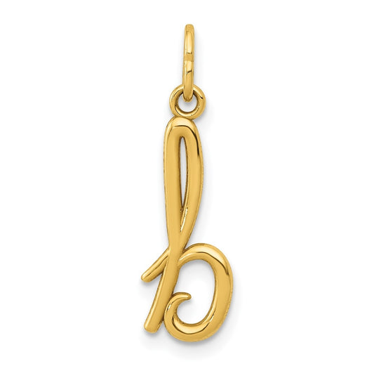 10k Yellow Gold Letter b Initial Charm