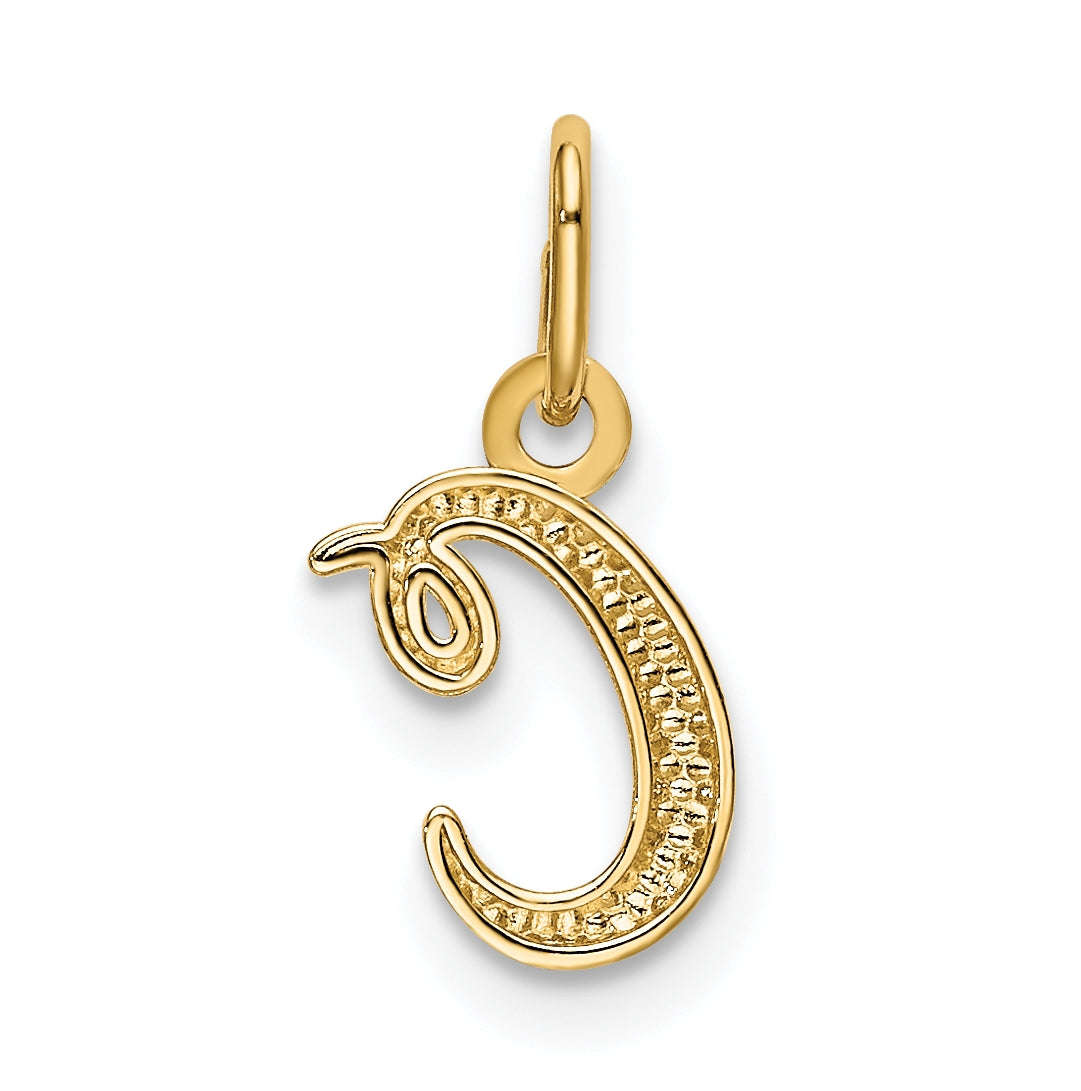 10k Yellow Gold Letter c Initial Charm