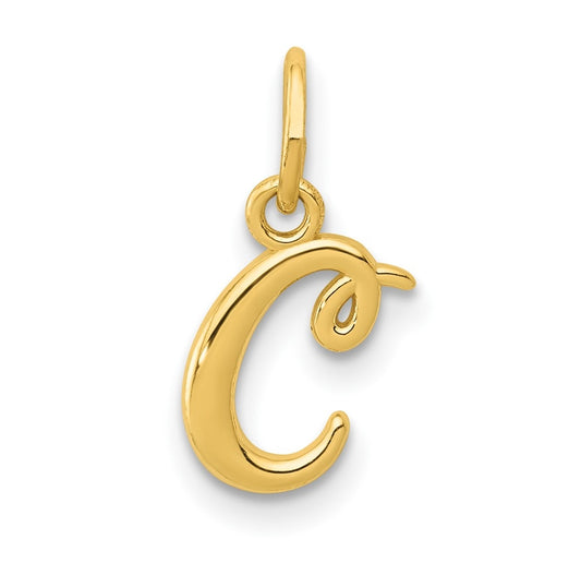 10k Yellow Gold Letter c Initial Charm