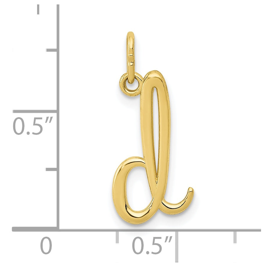 10k Yellow Gold Letter d Initial Charm