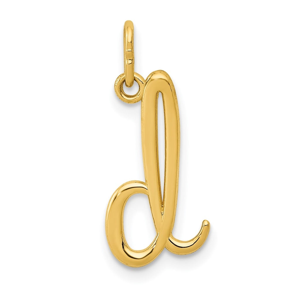 10k Yellow Gold Letter d Initial Charm