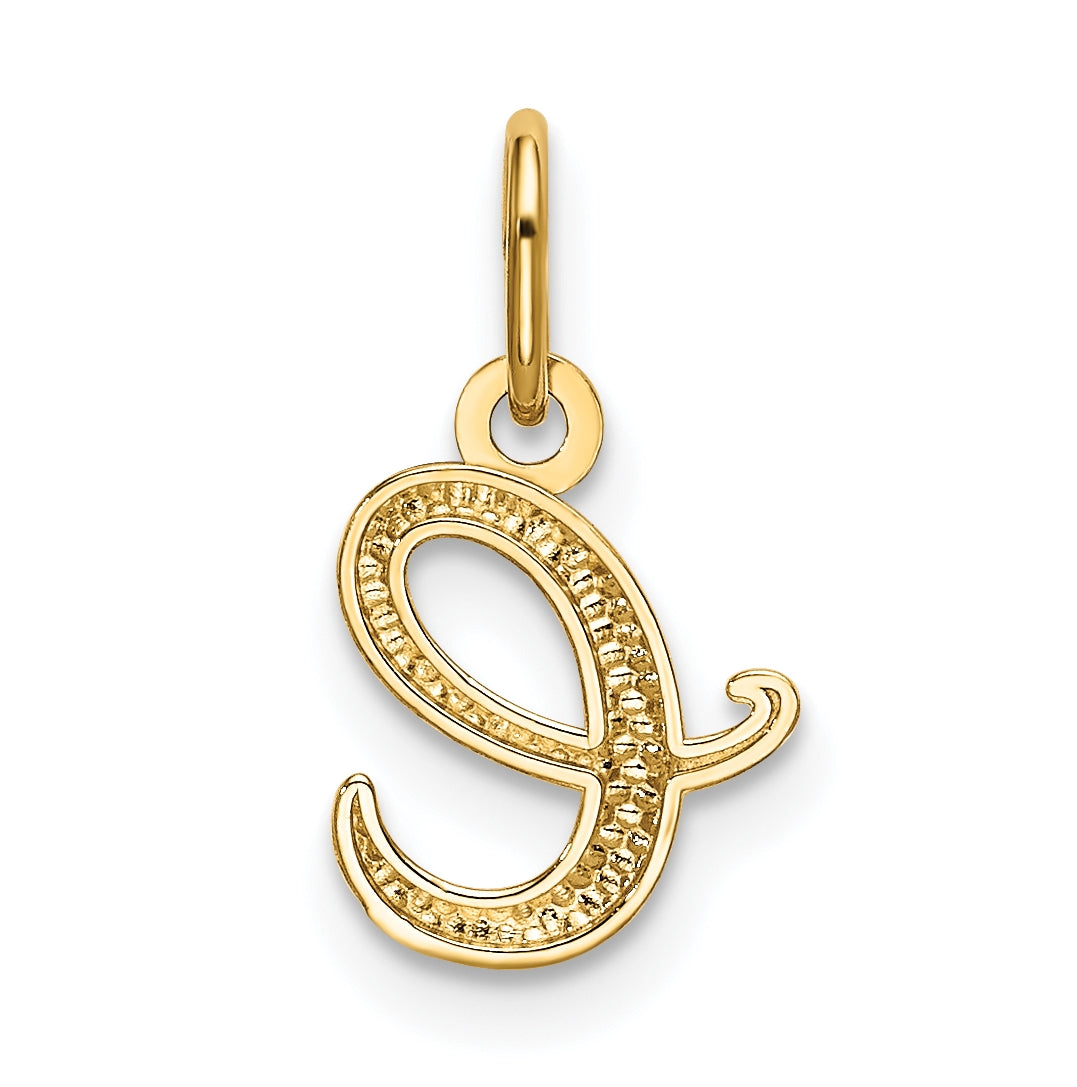 10k Yellow Gold Letter e Initial Charm