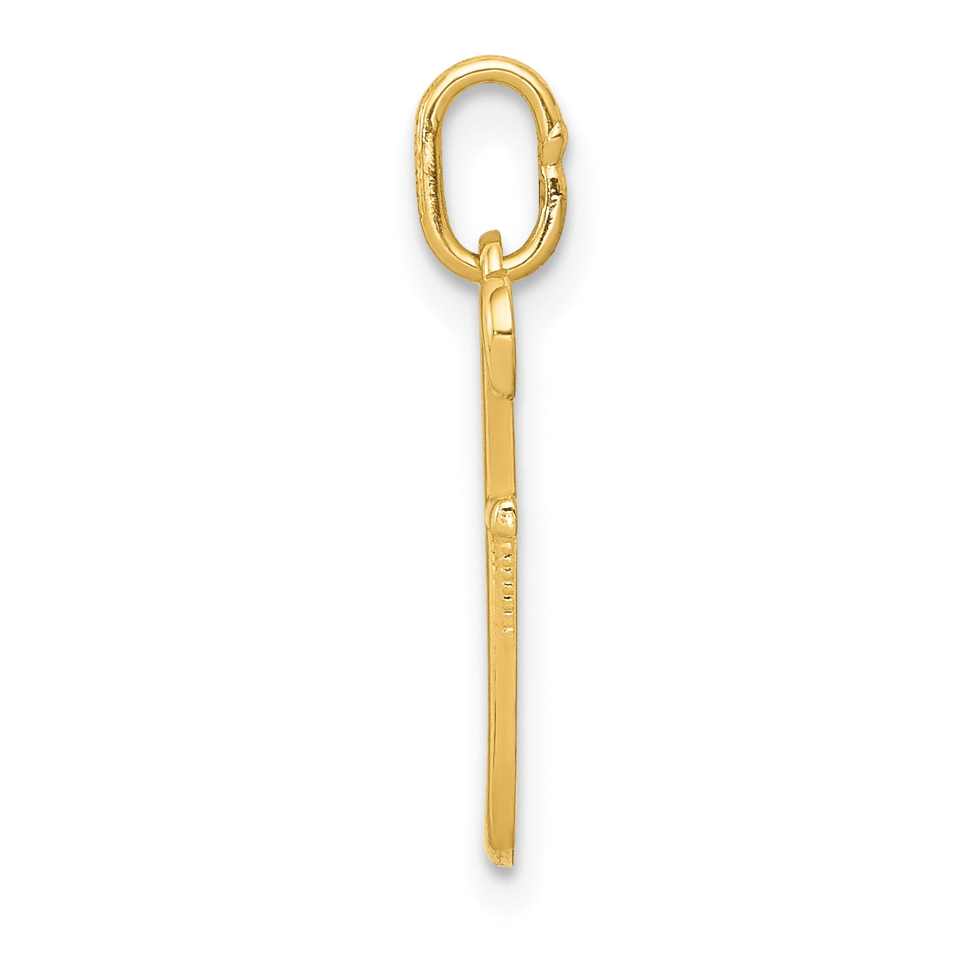 10k Yellow Gold Letter f Initial Charm