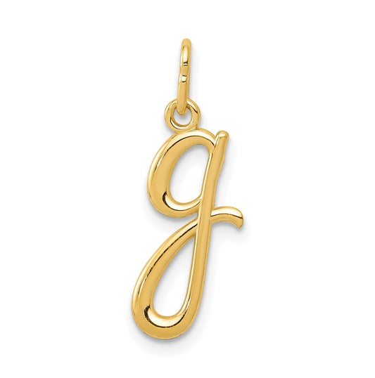 10k Yellow Gold Letter g Initial Charm