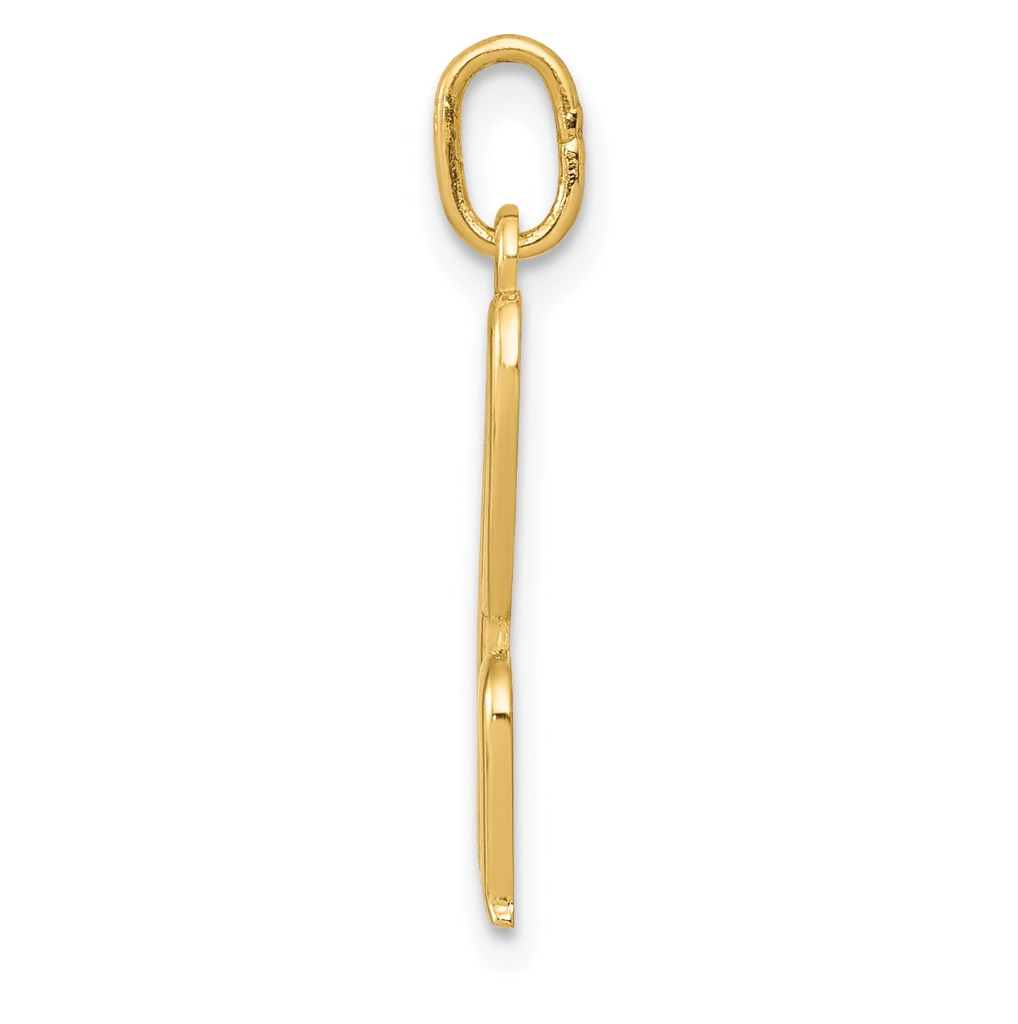 10k Yellow Gold Letter h Initial Charm