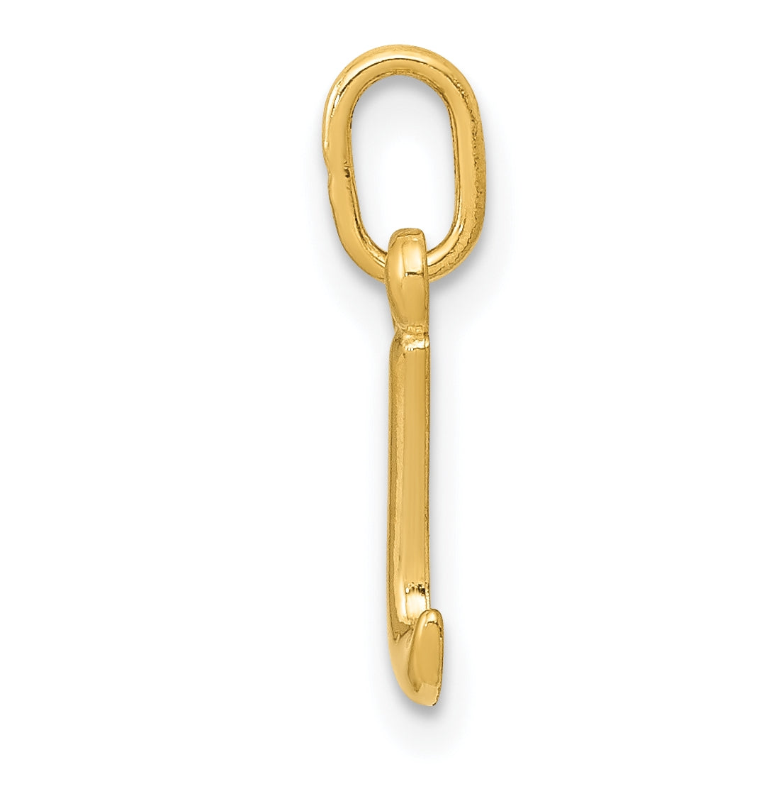 10k Yellow Gold Letter i Initial Charm