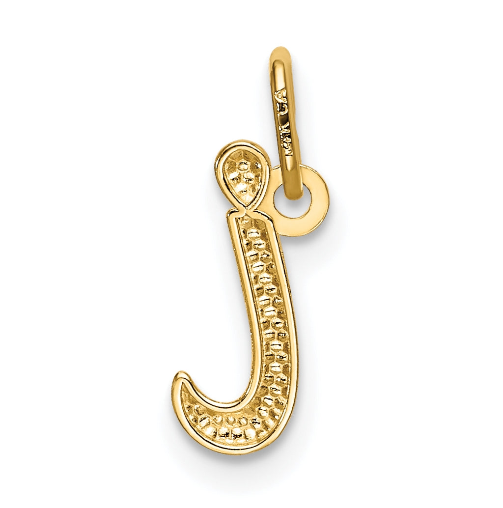 10k Yellow Gold Letter i Initial Charm