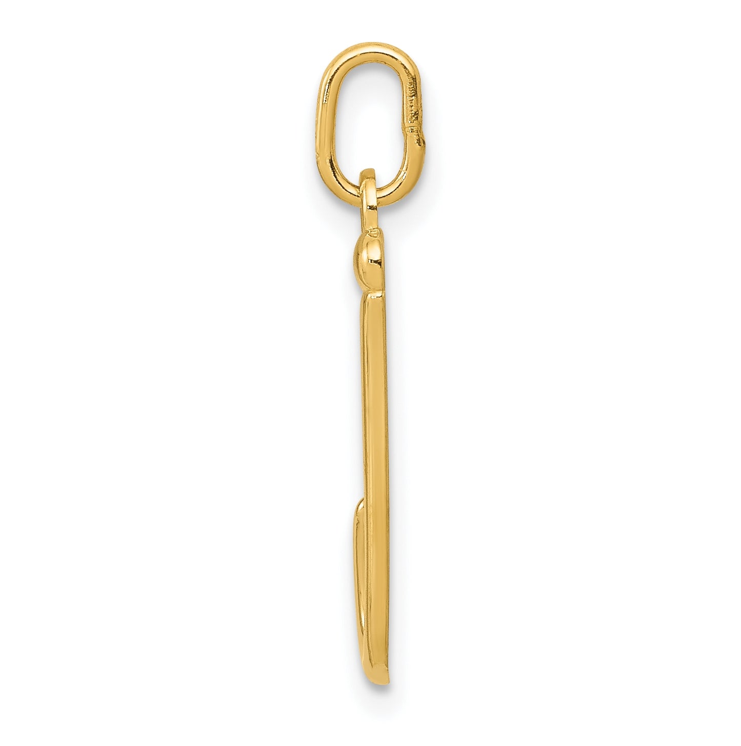 10k Yellow Gold Letter j Initial Charm