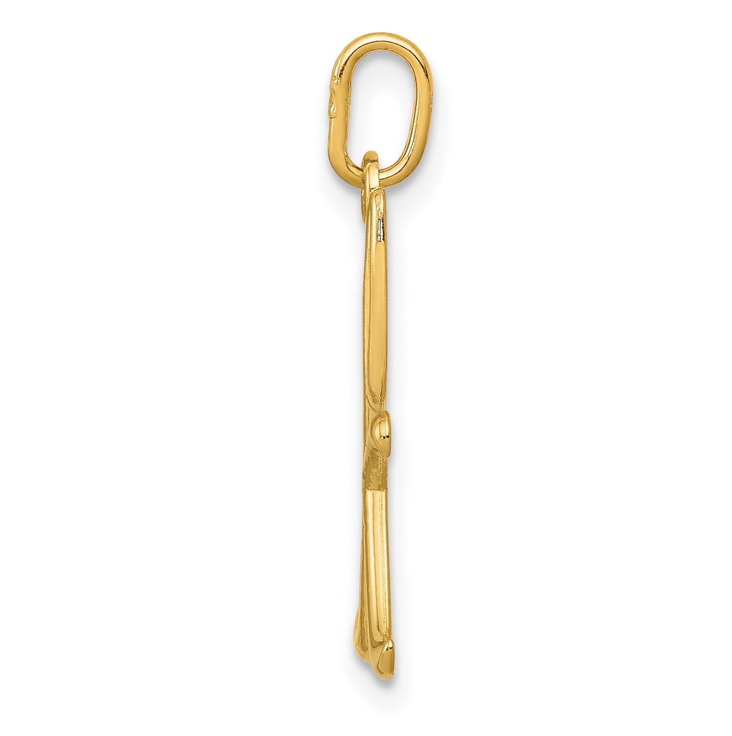 10k Yellow Gold Letter k Initial Charm