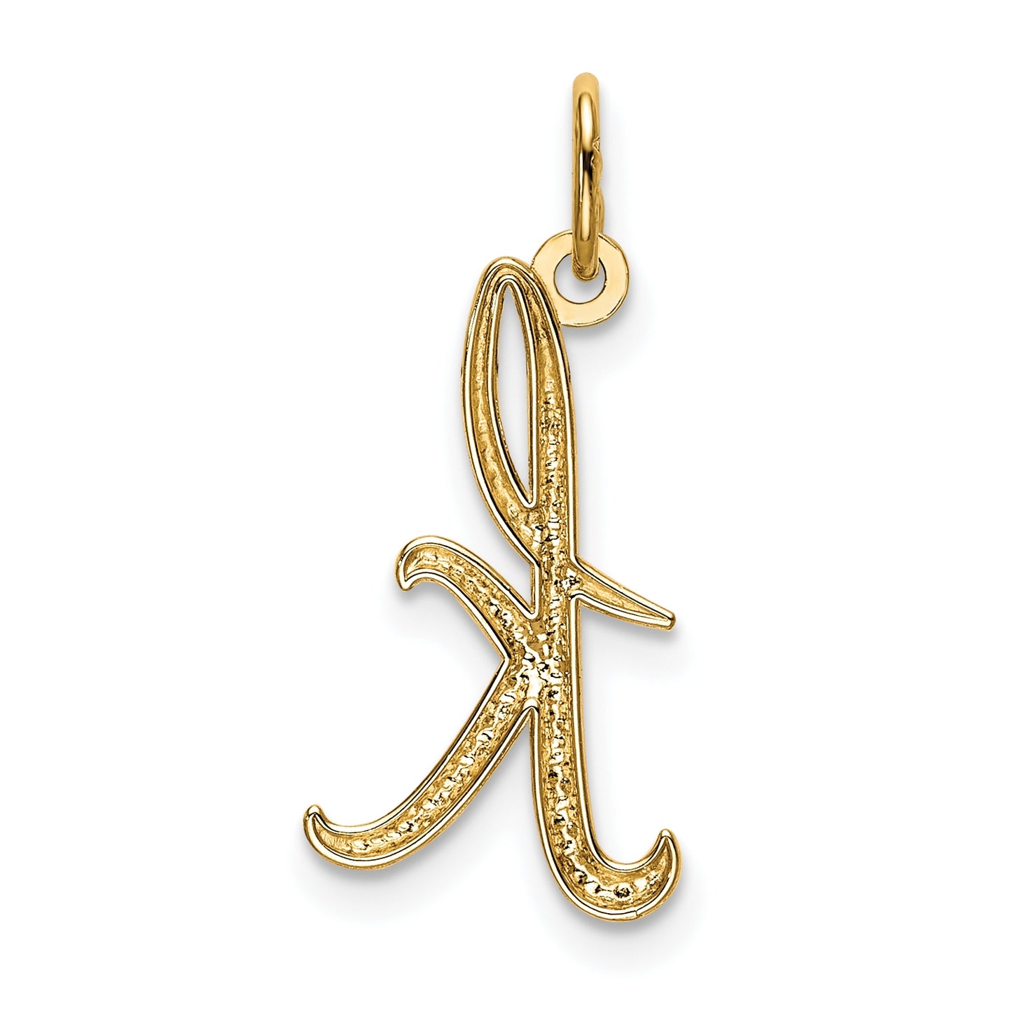 10k Yellow Gold Letter k Initial Charm