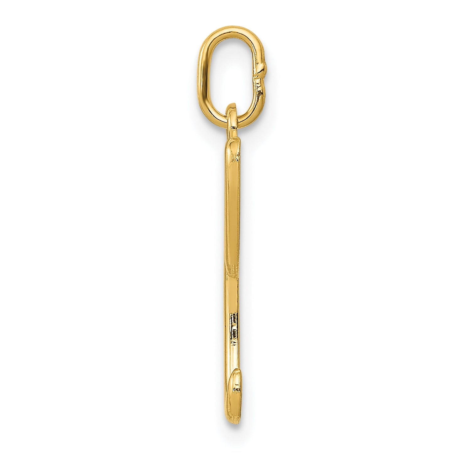 10k Yellow Gold Letter l Initial Charm