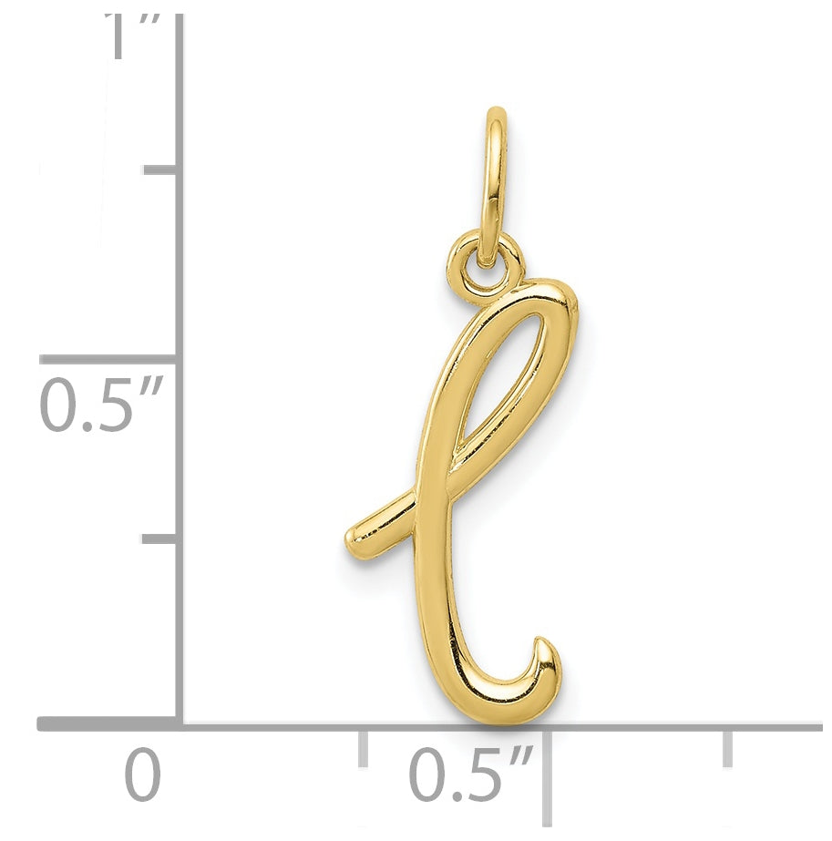 10k Yellow Gold Letter l Initial Charm