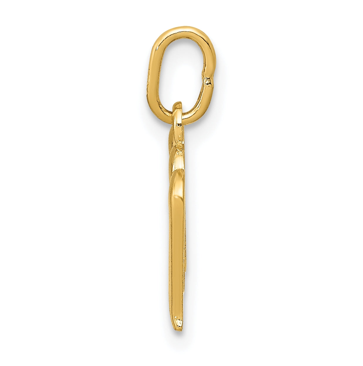 10k Yellow Gold Letter m Initial Charm