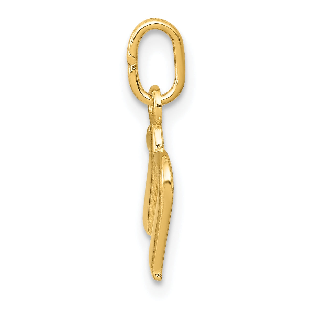 10k Yellow Gold Letter n Initial Charm