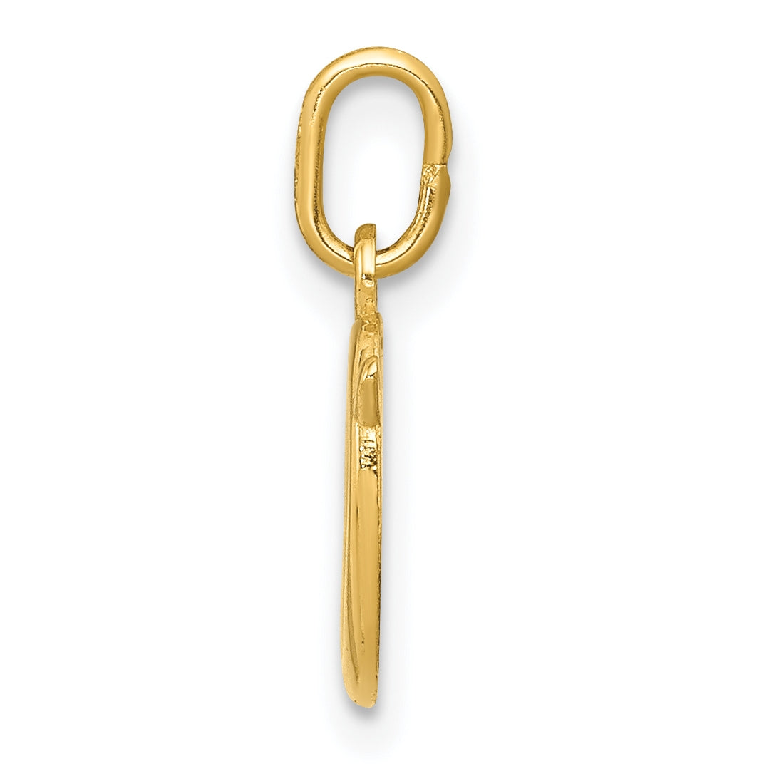 10k Yellow Gold Letter o Initial Charm