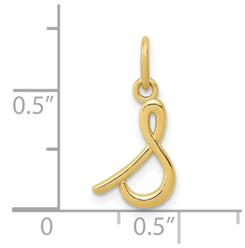 10k Yellow Gold Letter s Initial Charm