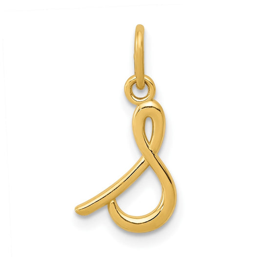 10k Yellow Gold Letter s Initial Charm