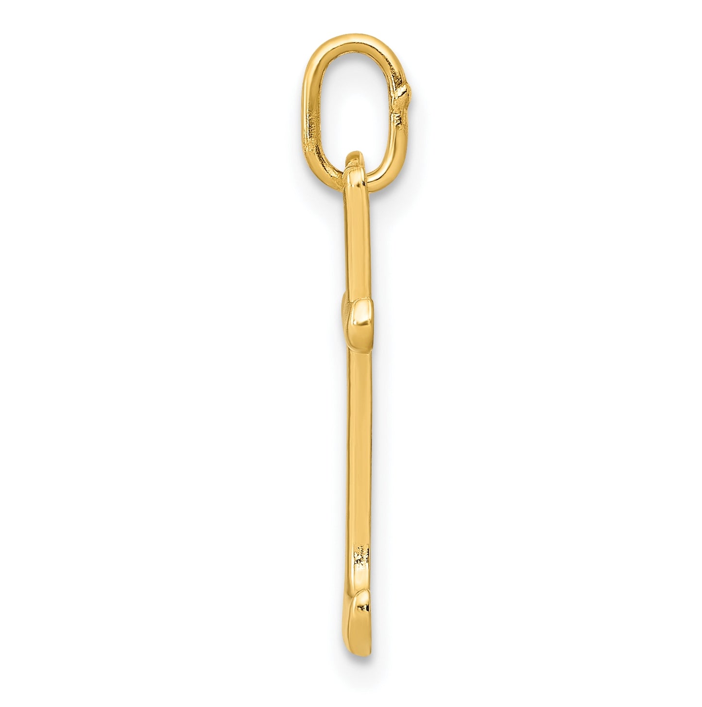 10k Yellow Gold Letter t Initial Charm