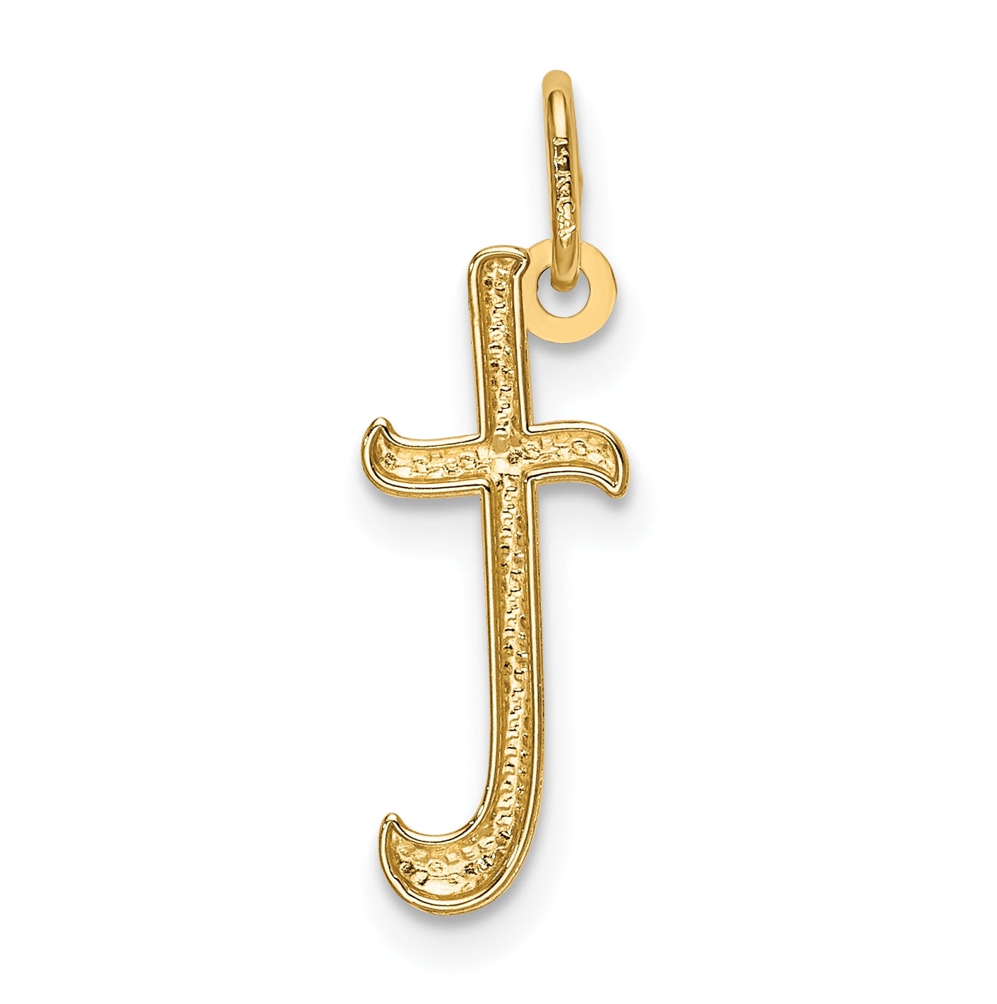 10k Yellow Gold Letter t Initial Charm