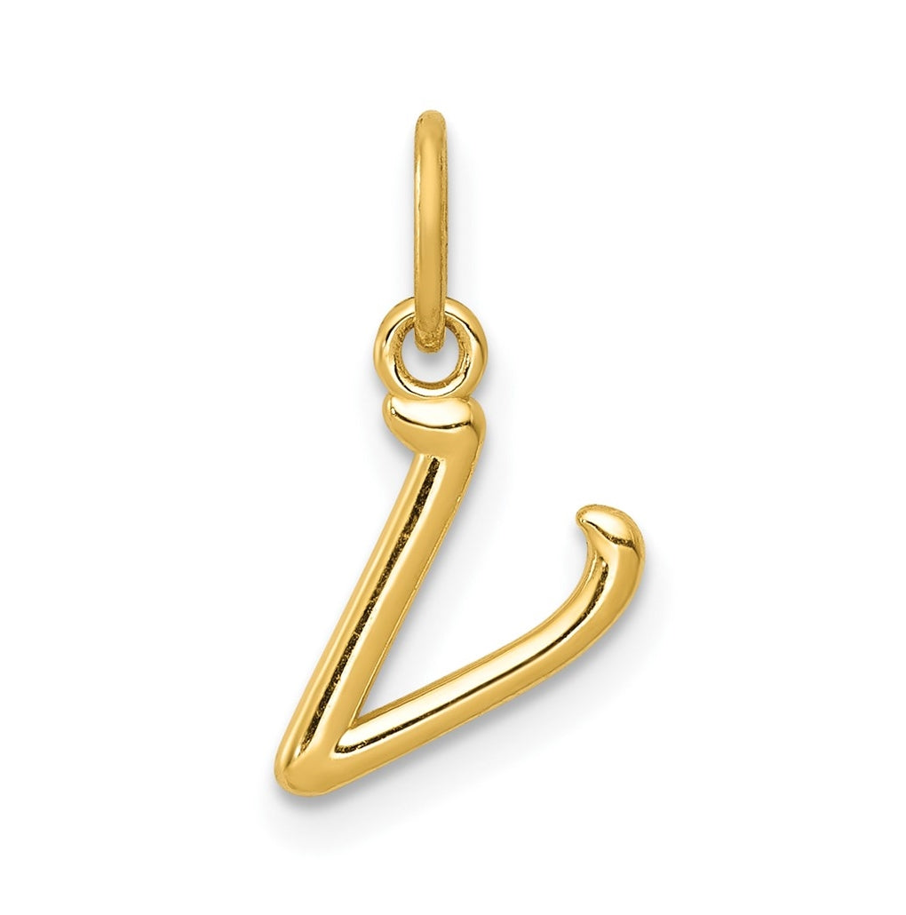 10k Yellow Gold Letter v Initial Charm