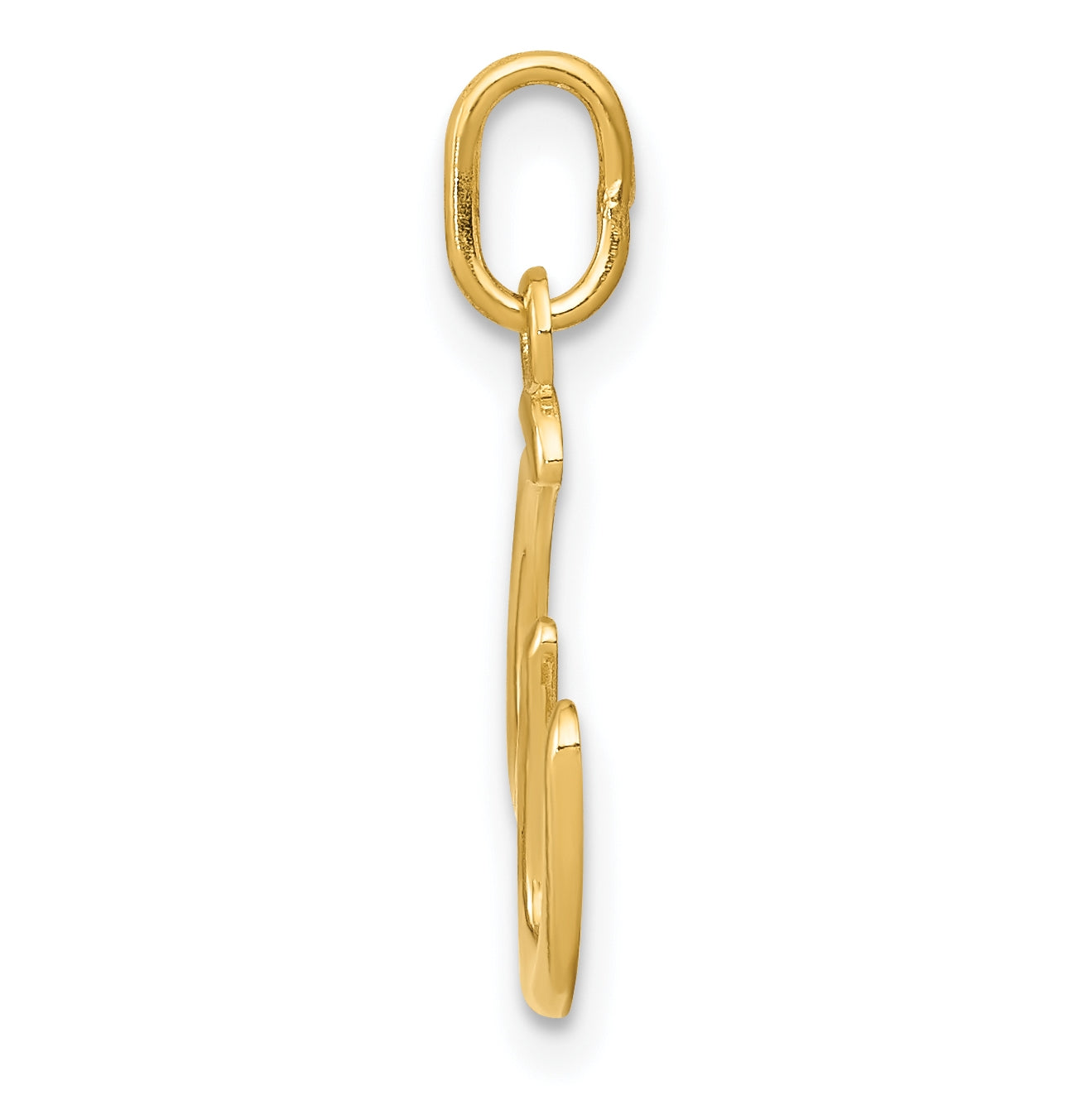 10k Yellow Gold Letter w Initial Charm