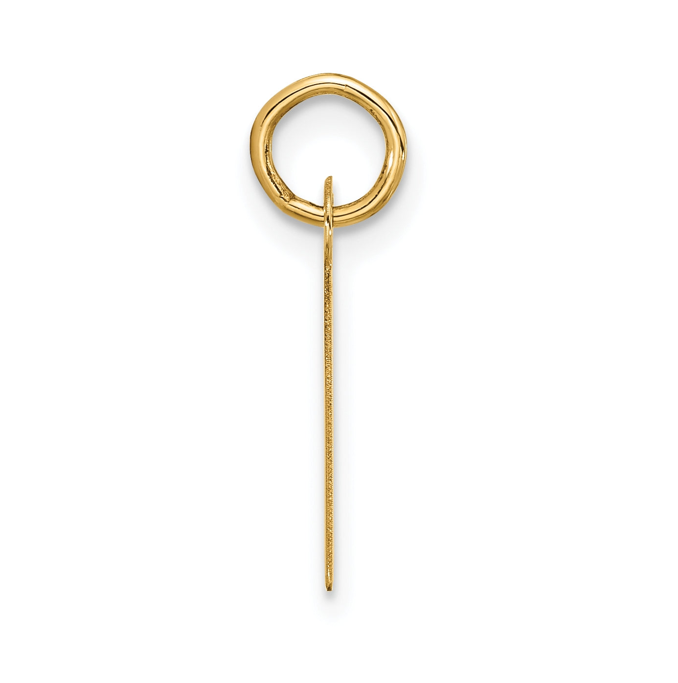 10K Yellow Gold Large Slanted Block Initial A Charm