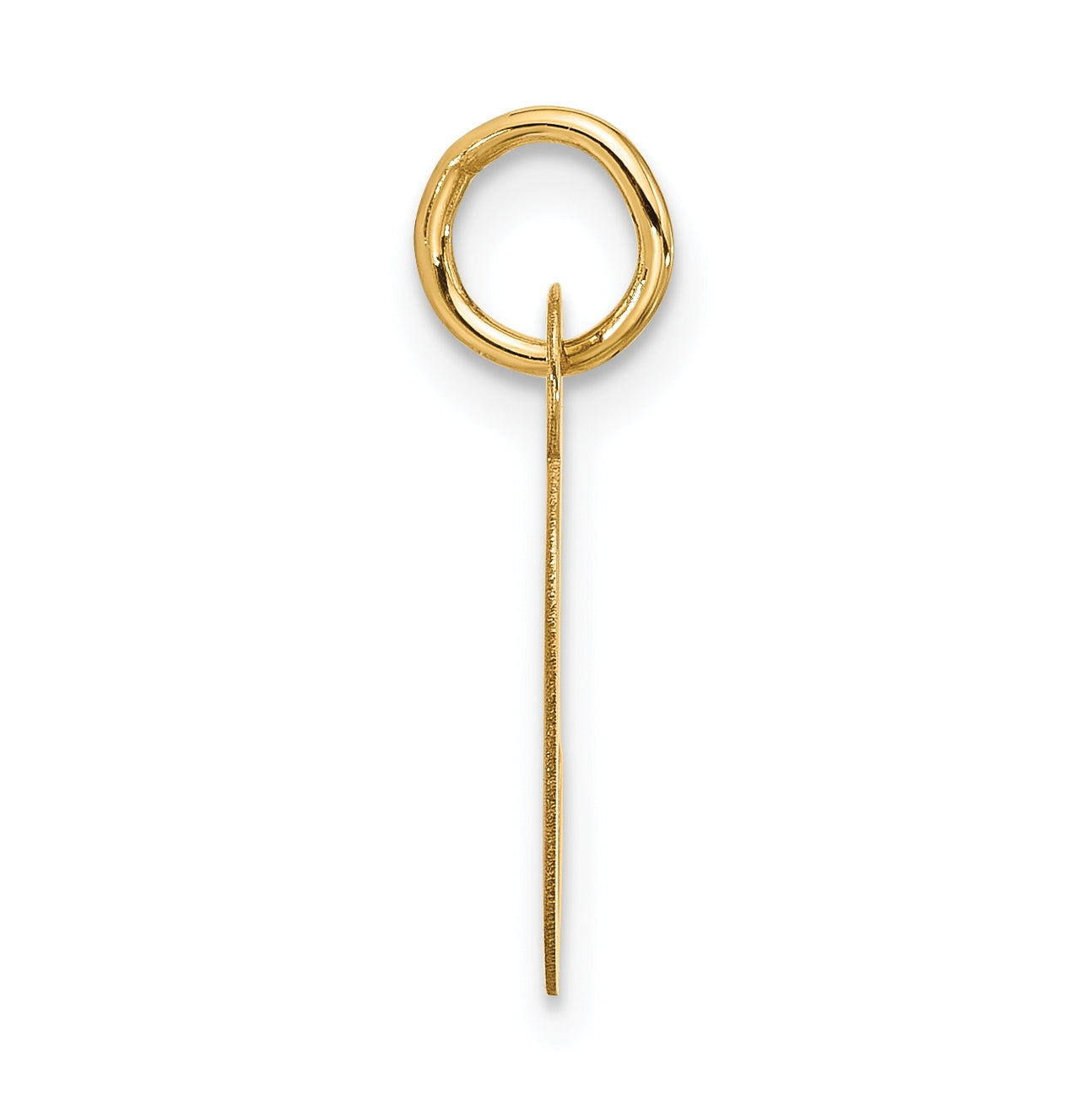 10K Yellow Gold Large Slanted Block Initial C Charm