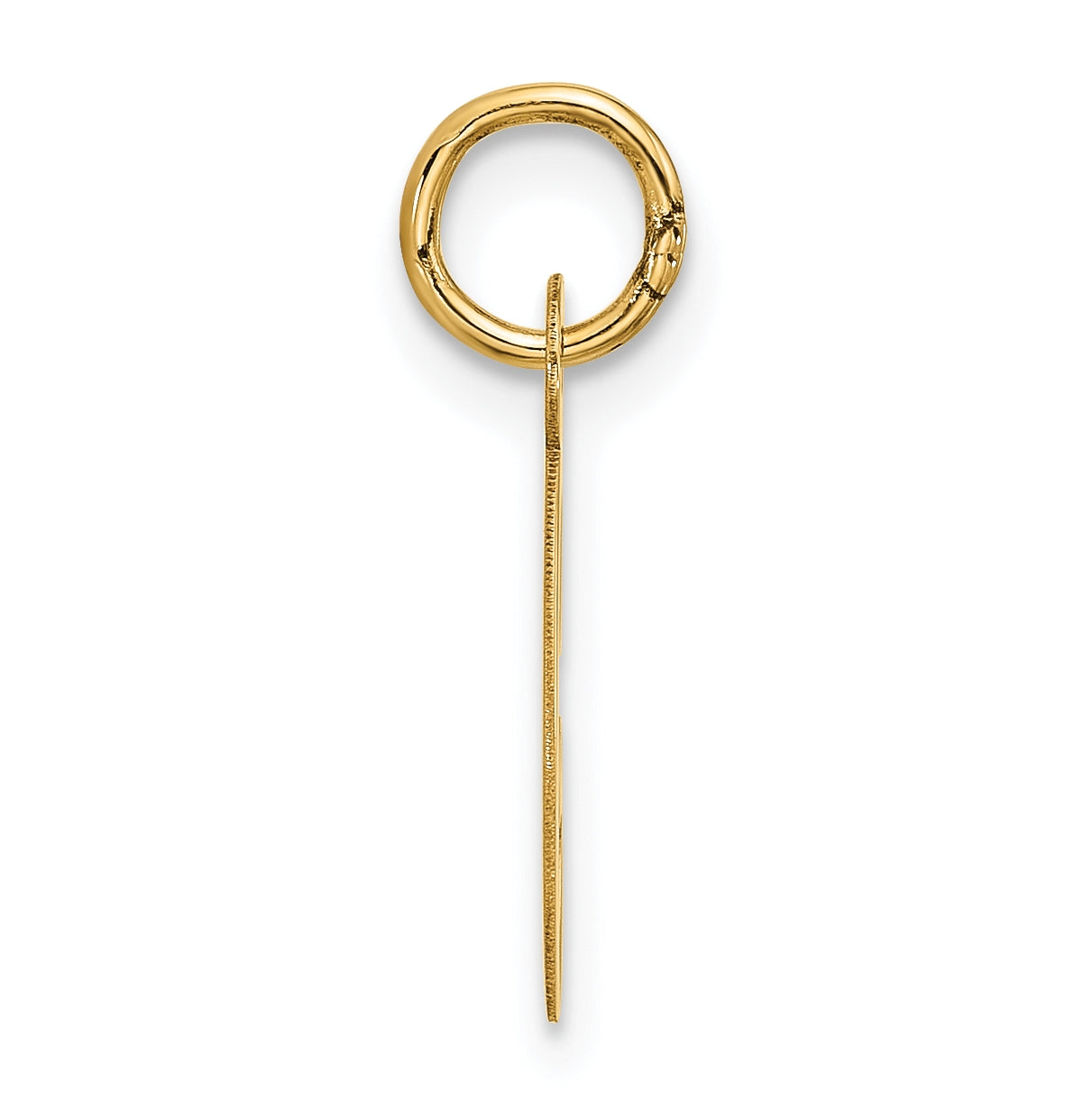 10K Yellow Gold Large Slanted Block Initial G Charm