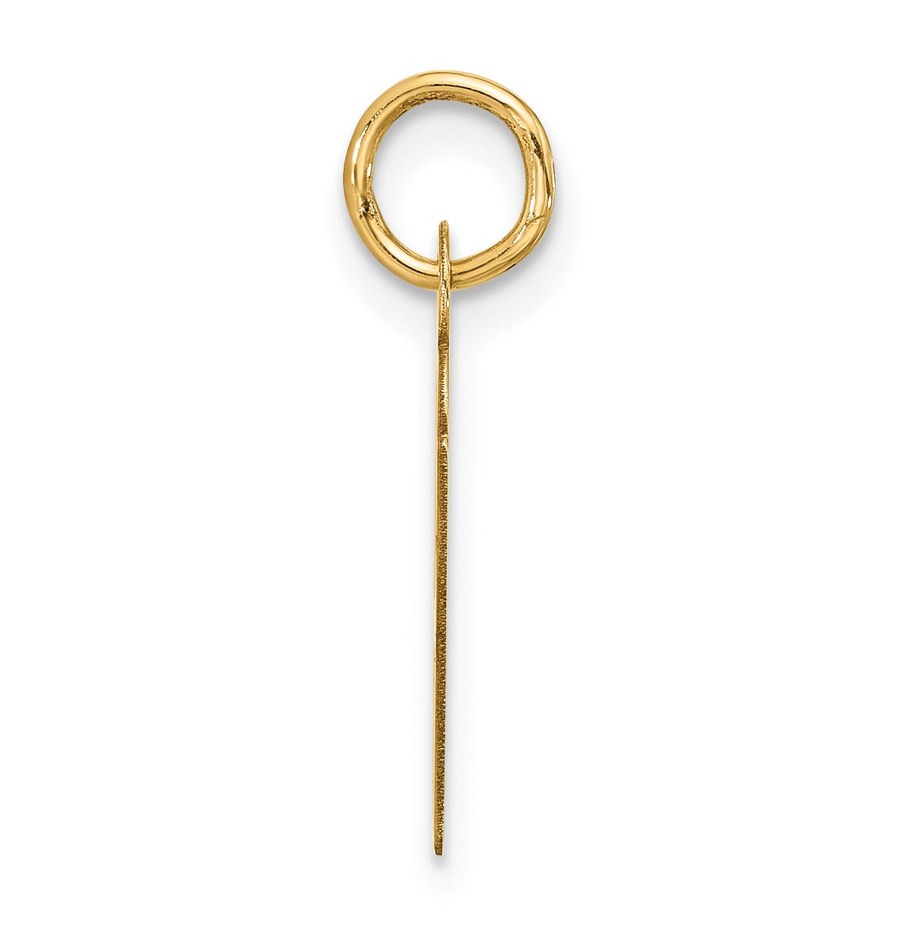 10K Yellow Gold Large Slanted Block Initial H Charm
