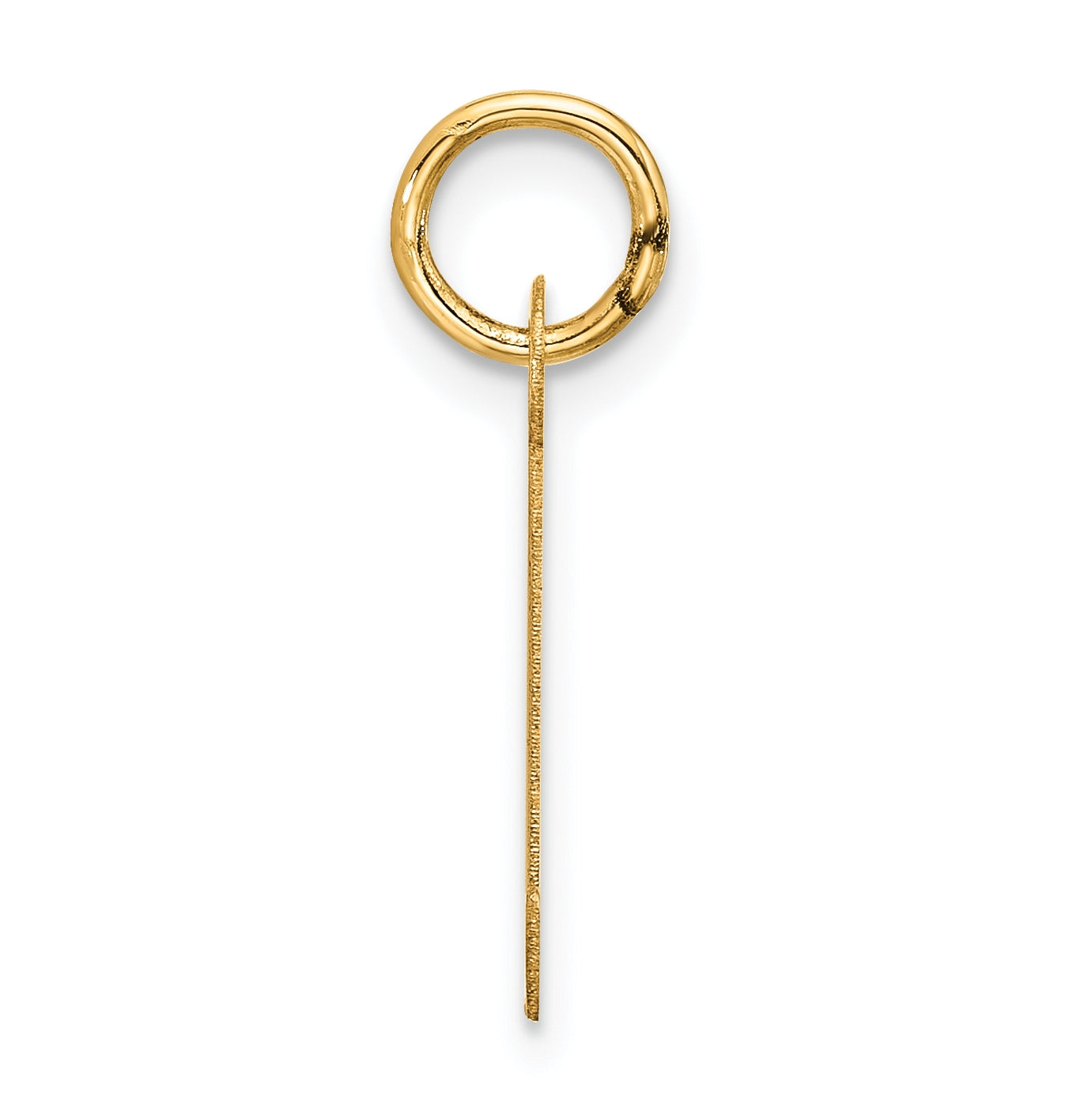 10K Yellow Gold Large Slanted Block Initial J Charm