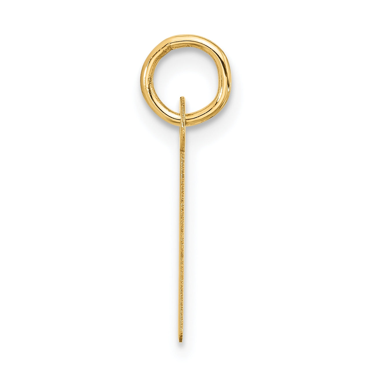 10K Yellow Gold Large Slanted Block Initial L Charm
