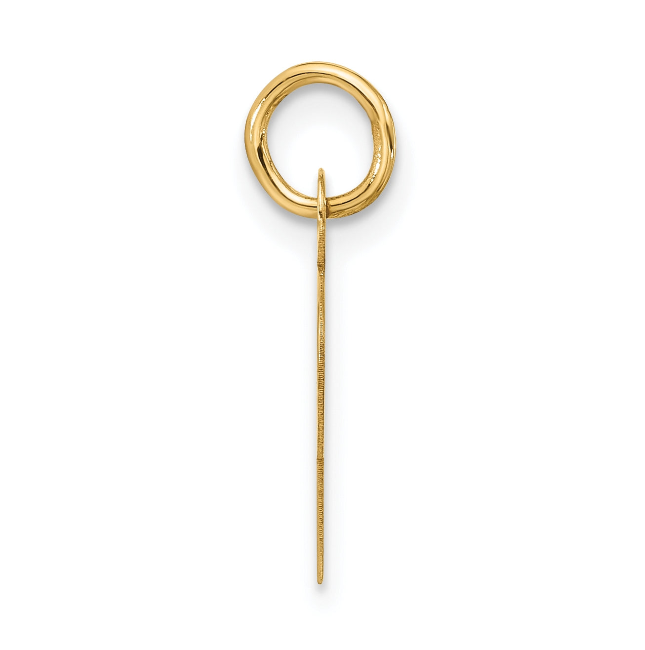 10K Yellow Gold Large Slanted Block Initial P Charm