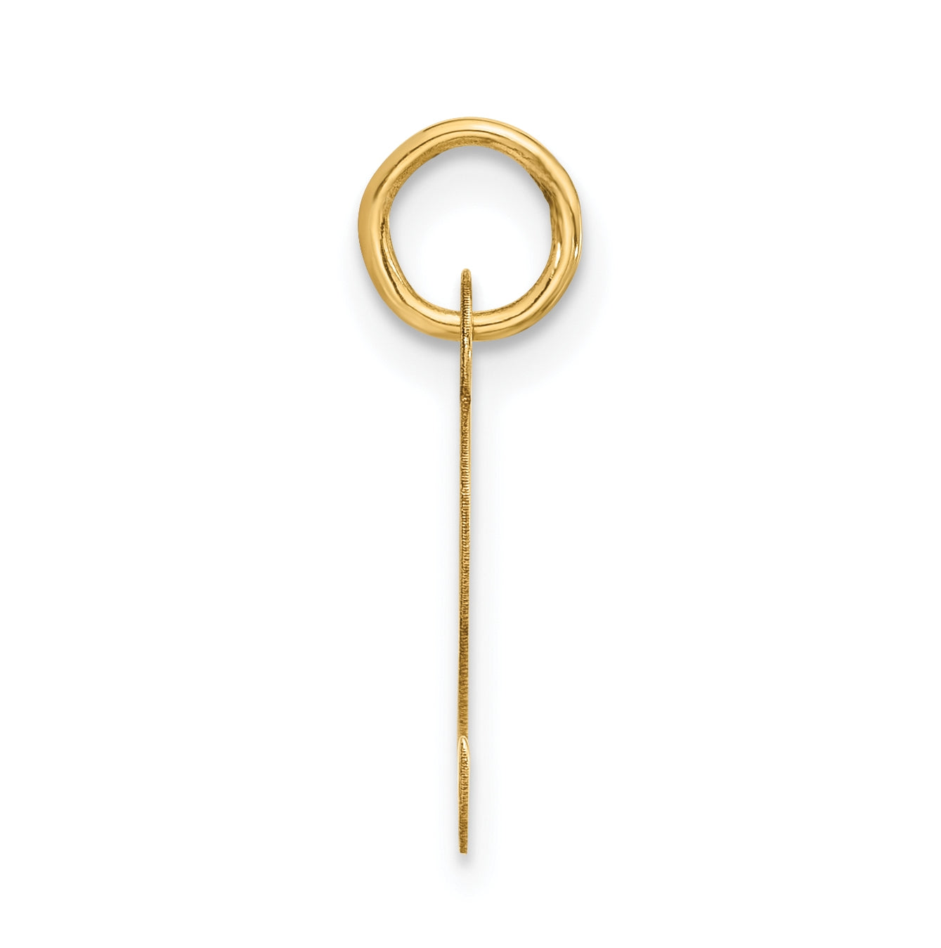 10K Yellow Gold Large Slanted Block Initial S Charm