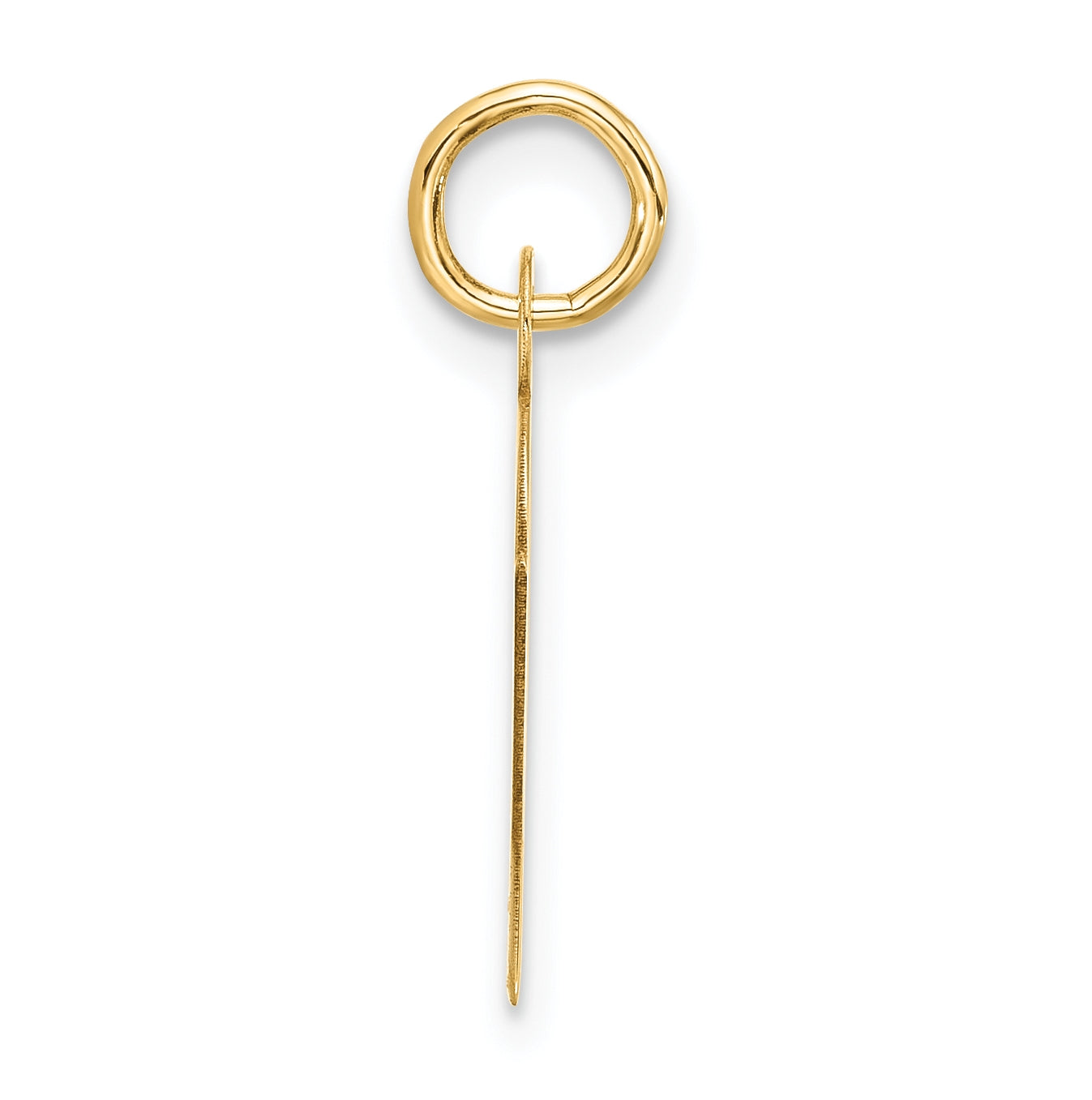 10K Yellow Gold Large Slanted Block Initial Y Charm