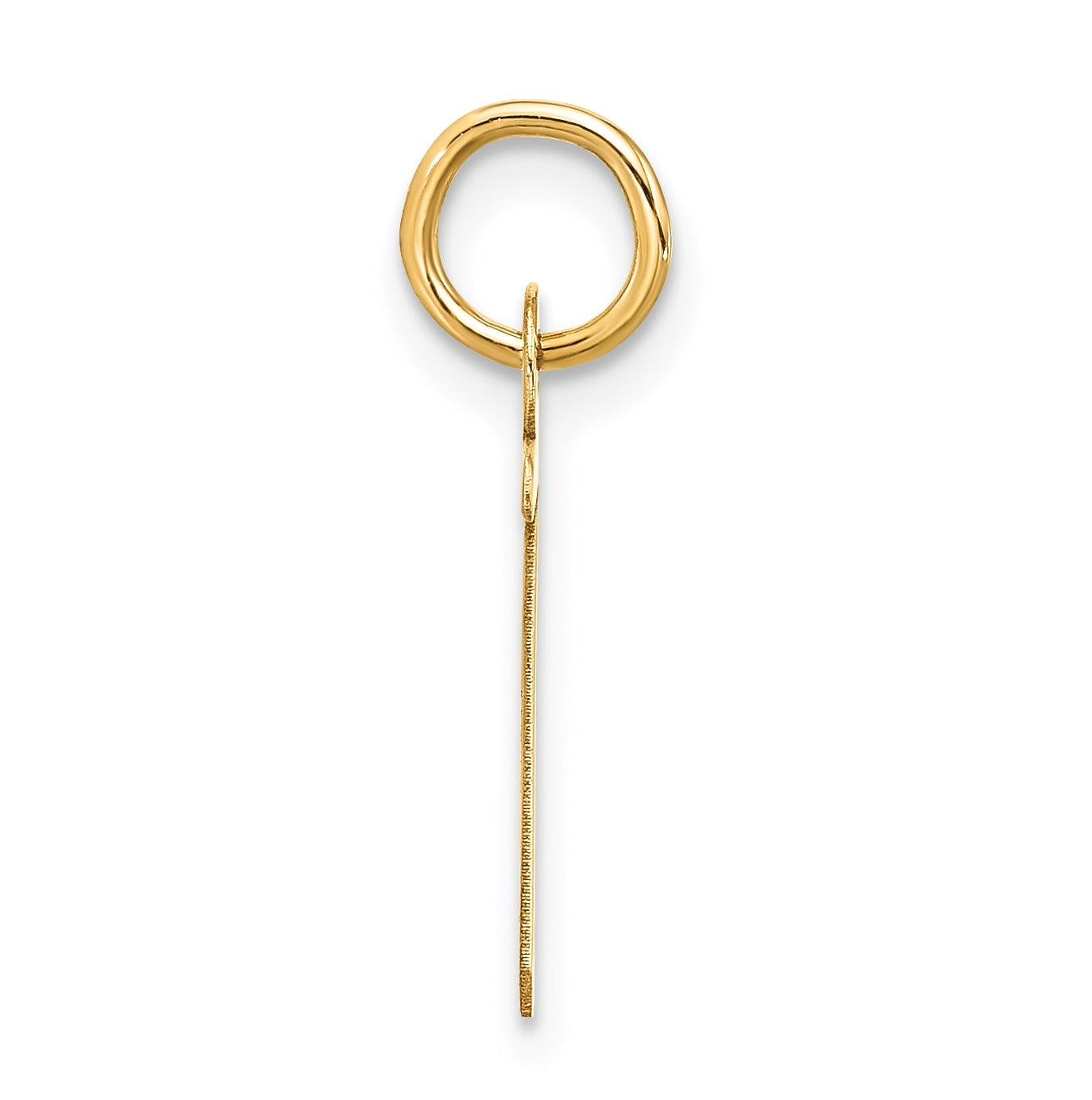 10K Yellow Gold Large Slanted Block Initial Z Charm