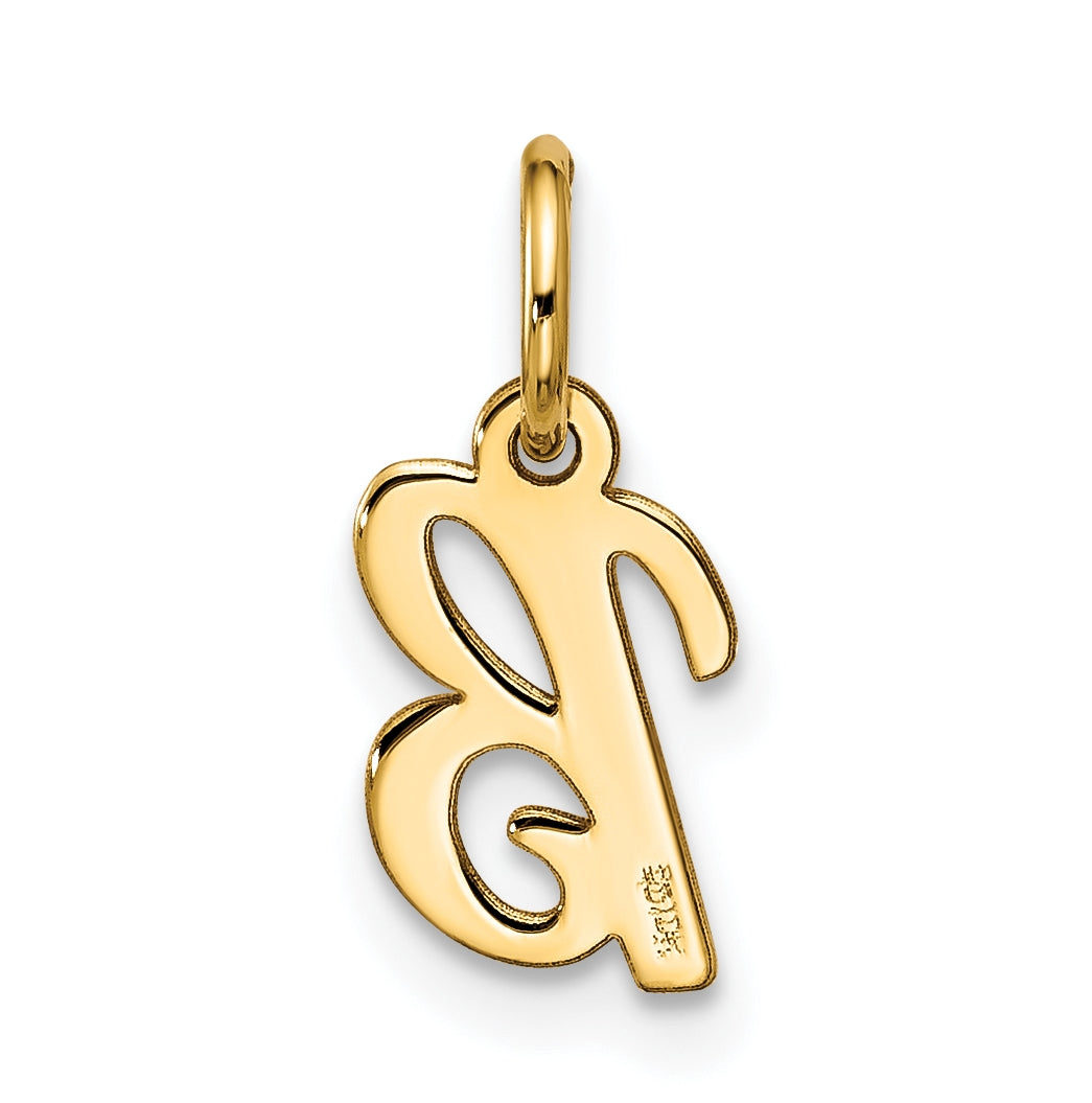 10K Yellow Gold Small-Script Initial B Charm