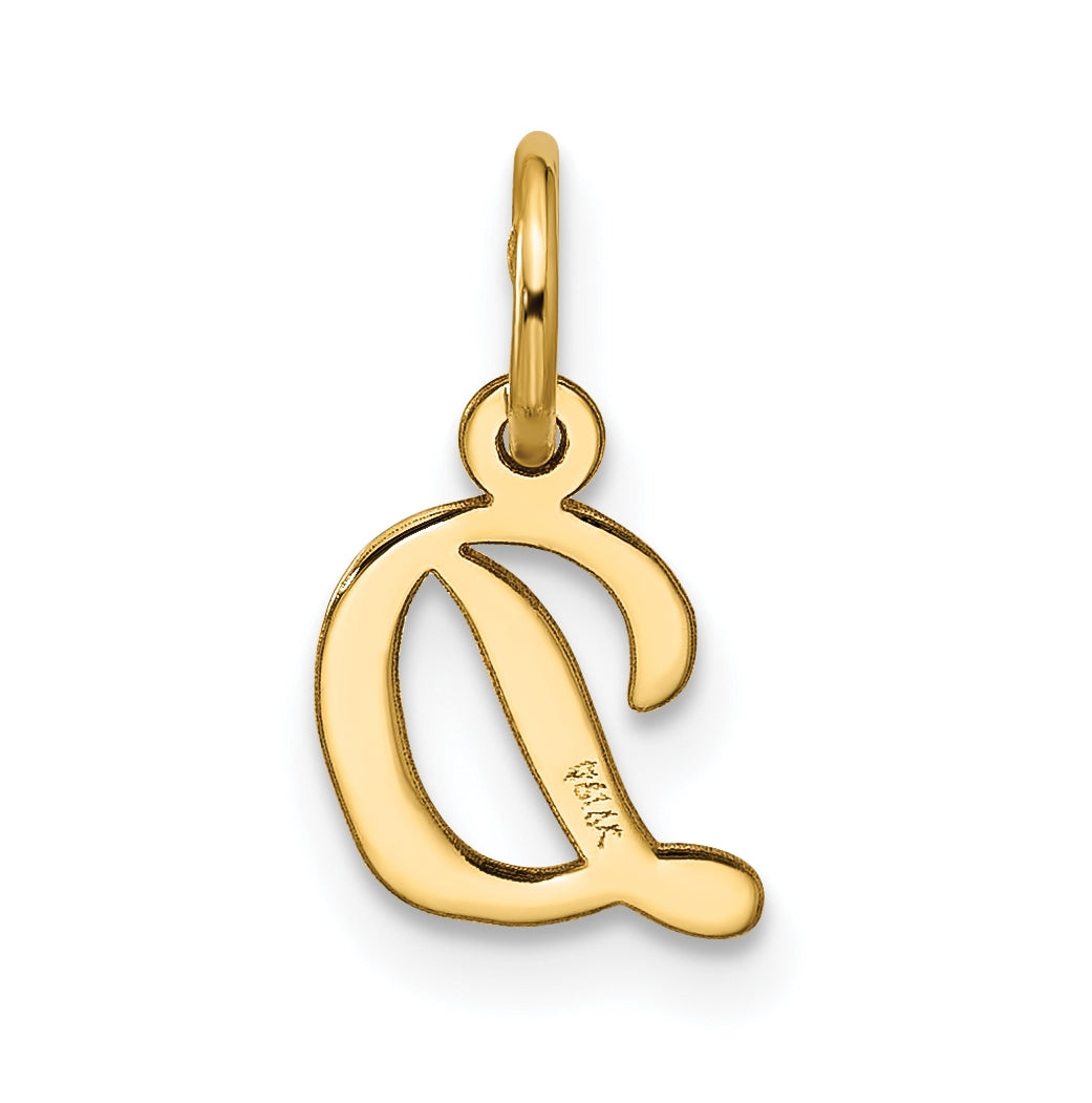 10K Yellow Gold Small-Script Initial D Charm