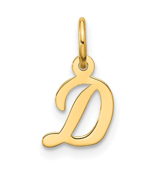 10K Yellow Gold Small-Script Initial D Charm