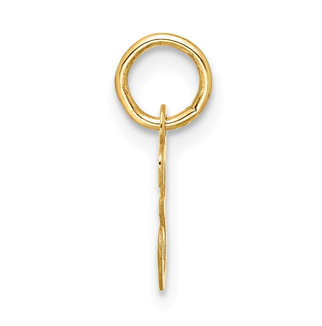 10K Yellow Gold Small-Script Initial E Charm